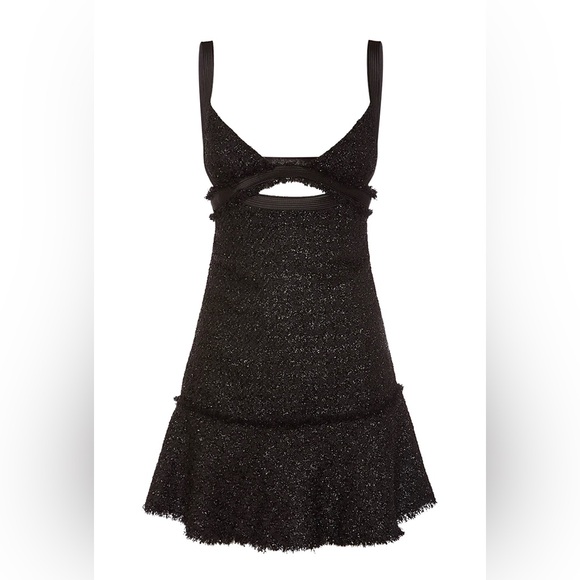 Versace - Lurex tweed cutout mini dress - Size 44IT, 8 US - Picture 3 of 15